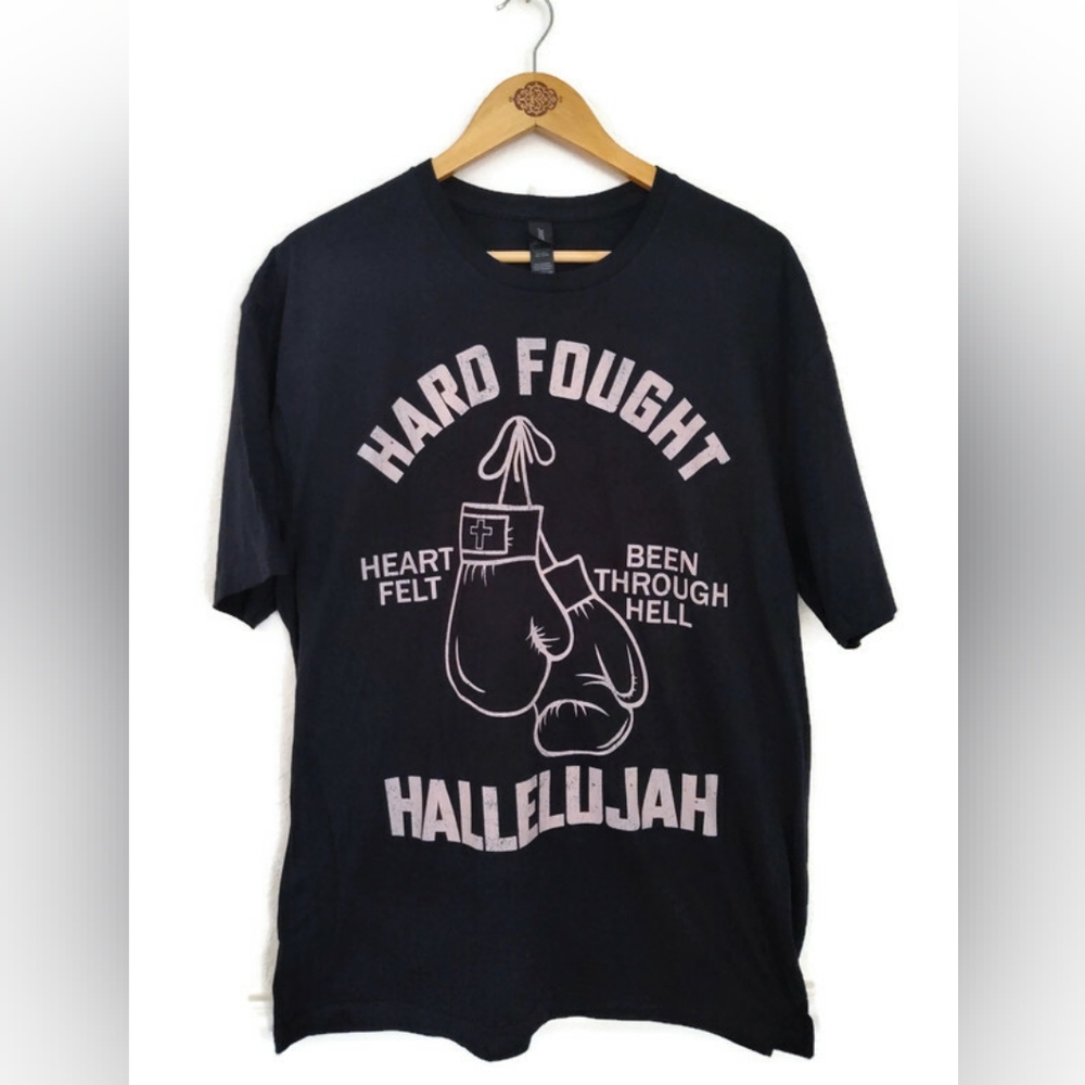 Heartfelt Hallelujah Mens Black Tee Size XL New No Tags